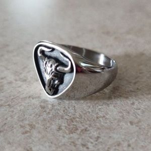 New stainless steel Longhorn steer bull  ring
